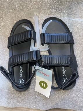 Cat & Jack Black Double-Strap Kids Sandals